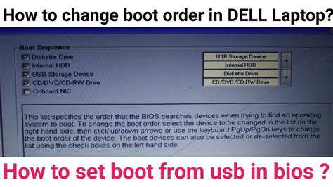 Change Boot Sequence and How to Boot from USB .